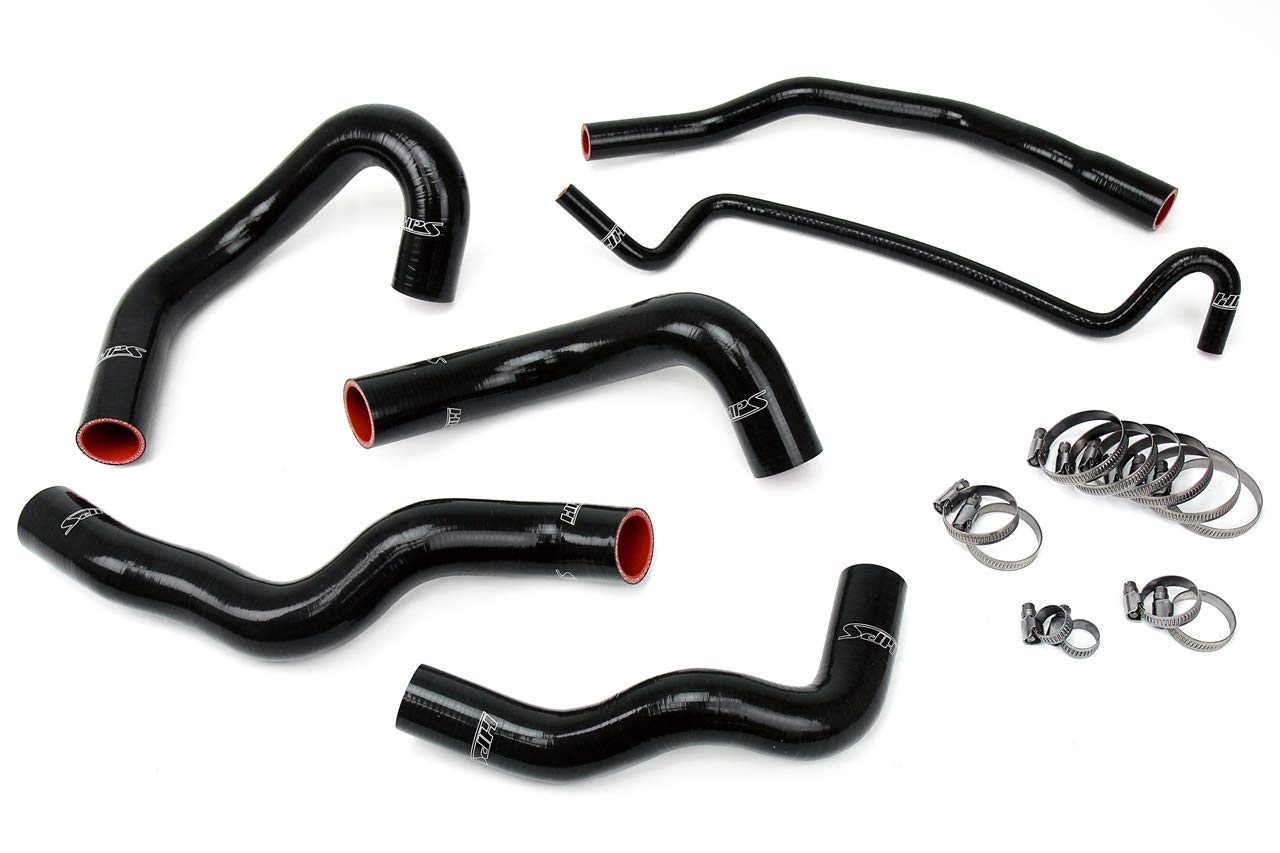 Black Silicone HPS 57-1013-BLK Radiator Coolant Hose Kit