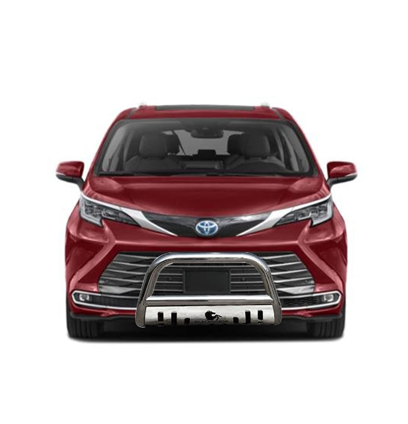 Bull Bar Black Horse Skid Plate Stainless Steel Compatible with 2021-2023 Toyota Sienna-BBTY920-SP