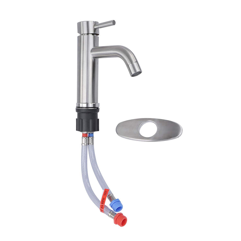 VF77-BN-A Empire Faucets 6-3/4" RV Bathroom Metal Vessel Faucet with Optional Deckplate - Brushed Nickel