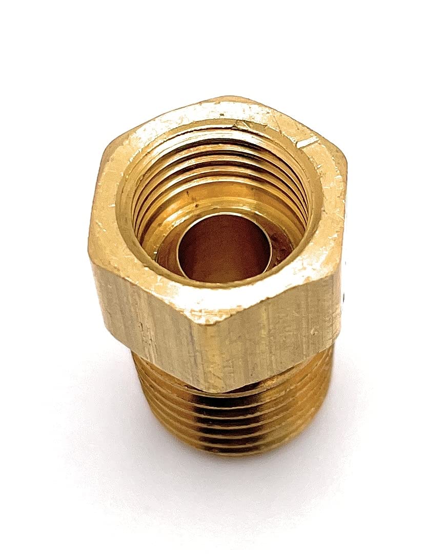 Marshall Excelsior AP Products ME2132P Inverted Flare Adapter - 1/4" MNPT x 1/4" Female Flare Plug