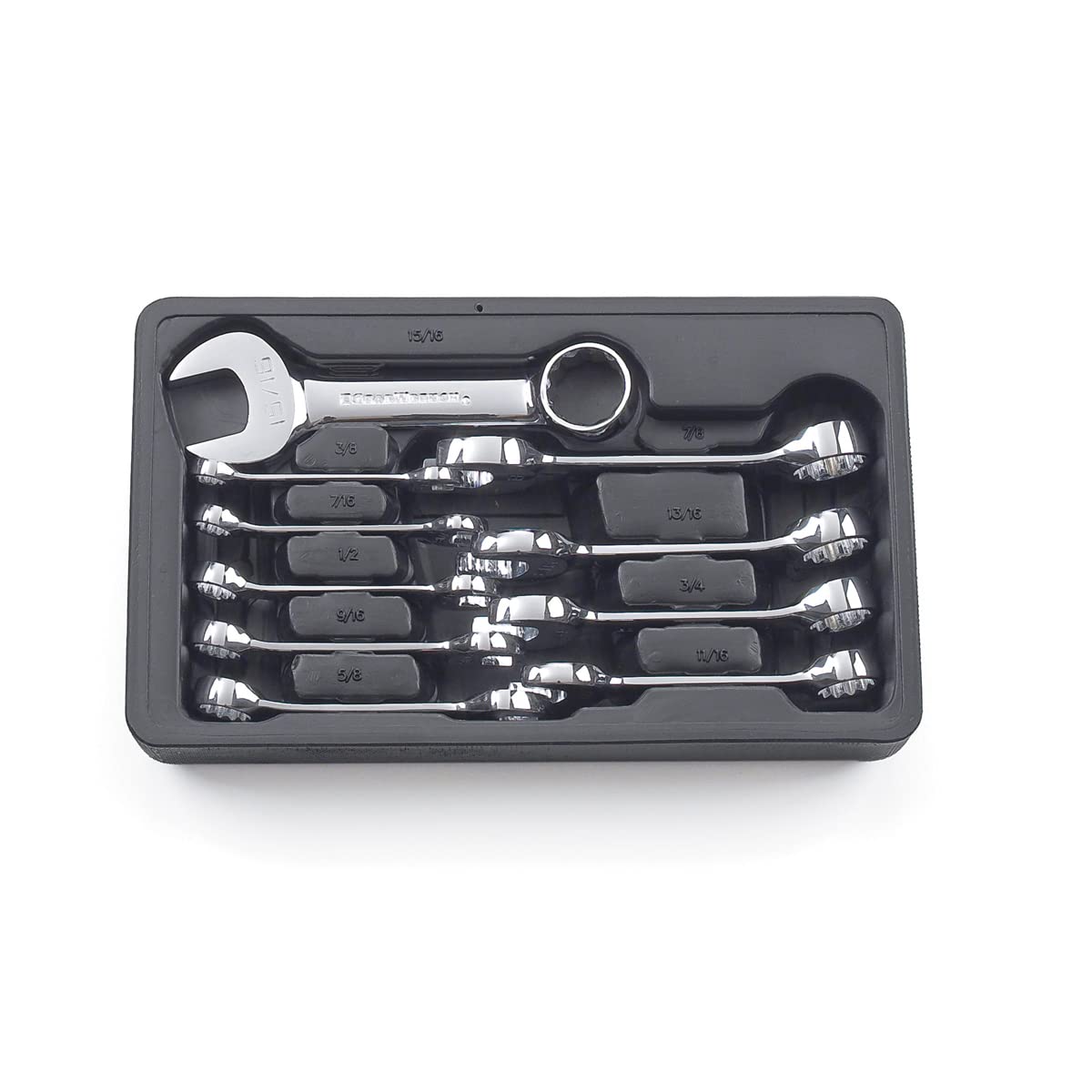 10 Pc. GEARWRENCH 12 Pt. Stubby Combination Wrench Set, SAE - 81905