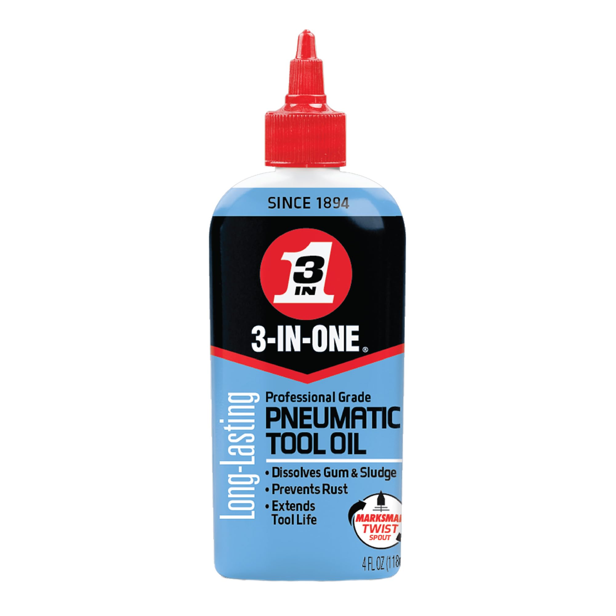 Professional Grade 3-IN-ONE Pneumatic Tool Oil, 4 OZ