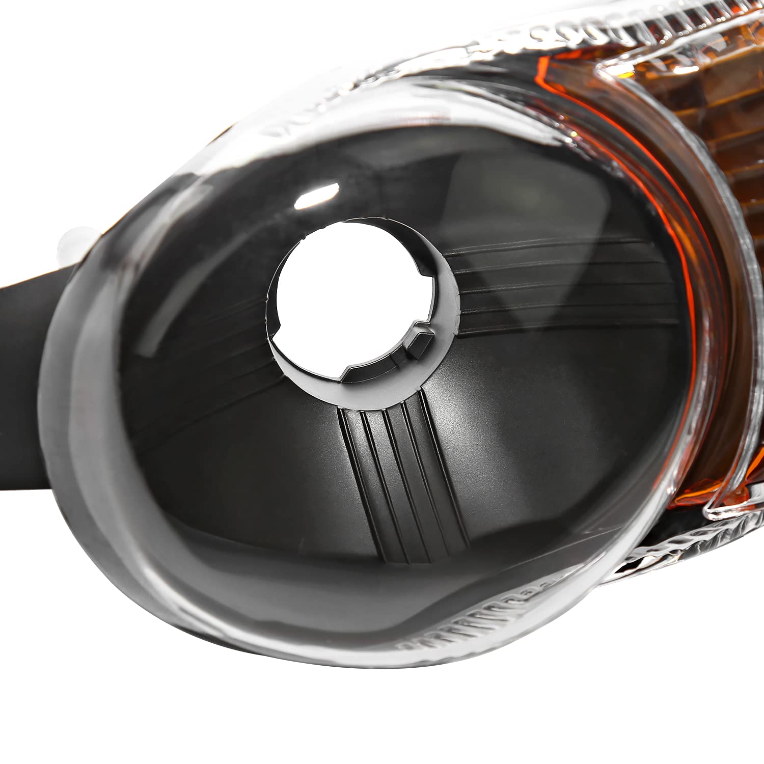 Bumper Lights SPEC-D TUNING Black Compatible with 2000-2006 GMC Sierra Yukon XL 1500, Left + Right Pair Lamp Assemblies