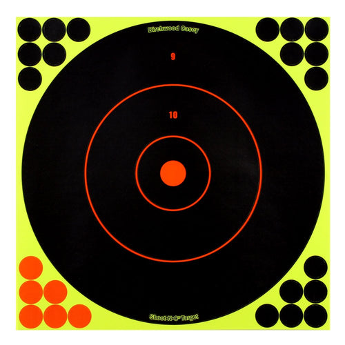 12 Inch SHOOT-N-C Bullseye Targets - 12 Count Pack with 288 Pasters