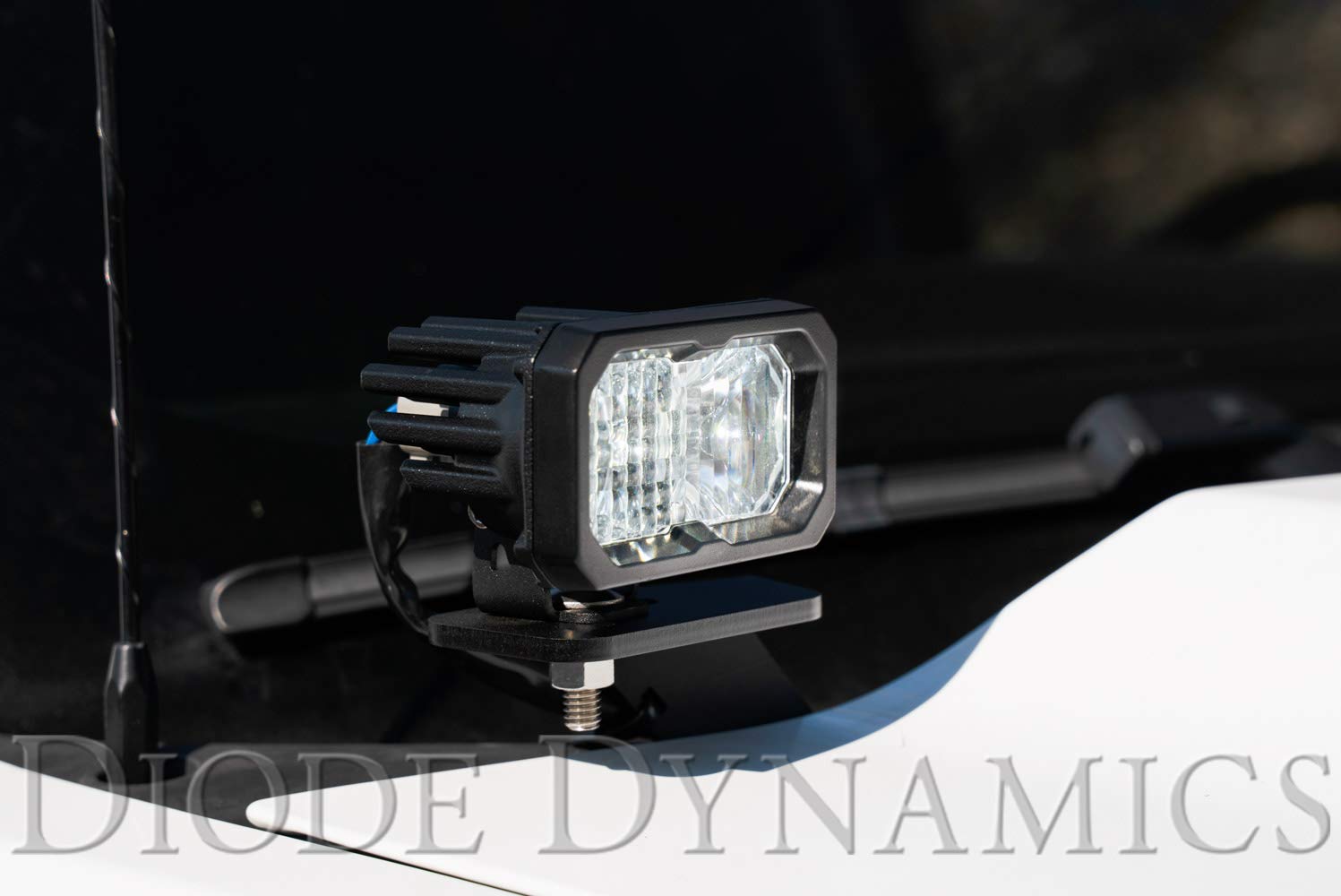 Diode Dynamics Backlit Stage Series Ditch Light Kit compatible with Chevrolet Silverado 1500 2014-2019, C2 1.0 Pro Yellow Combo