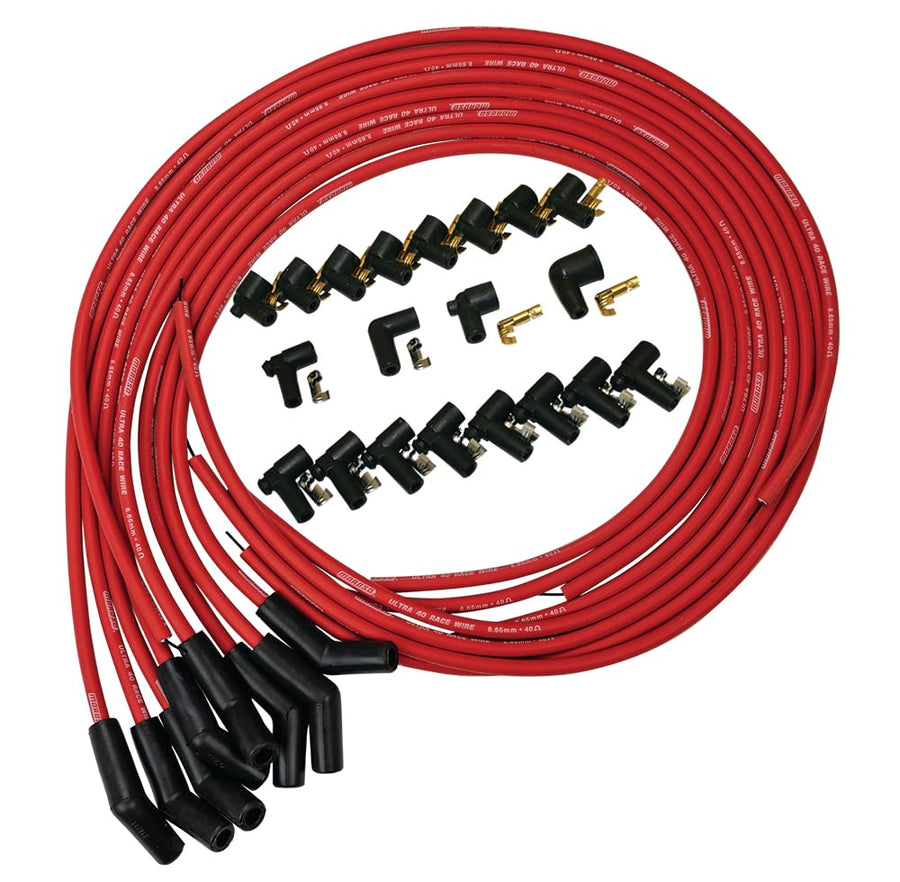 Universal Moroso 73836 Ultra 40 Spark Plug Wire Set, 135 Degree Plug Ends