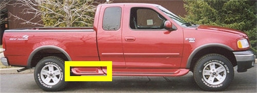 Owens Products Glastep Plus 3081 Custom Molded Fiberglass Gray Running Boards 97-98 Ford F250 97-03 Ford F150 6 Ft Short Bed W/O Flares Fiberglass Gray, 1 Pack
