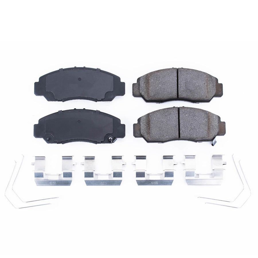 Power Stop Brake Kit Front For Honda Civic 2006-15 - Ceramic Brake Pads With Installation Hardware, 17-1608