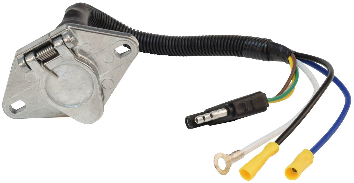 Valterra A10-6034VP 6 Way to 4 Way 12" Long Pre-Wired Harness (Retail Packaging), Black