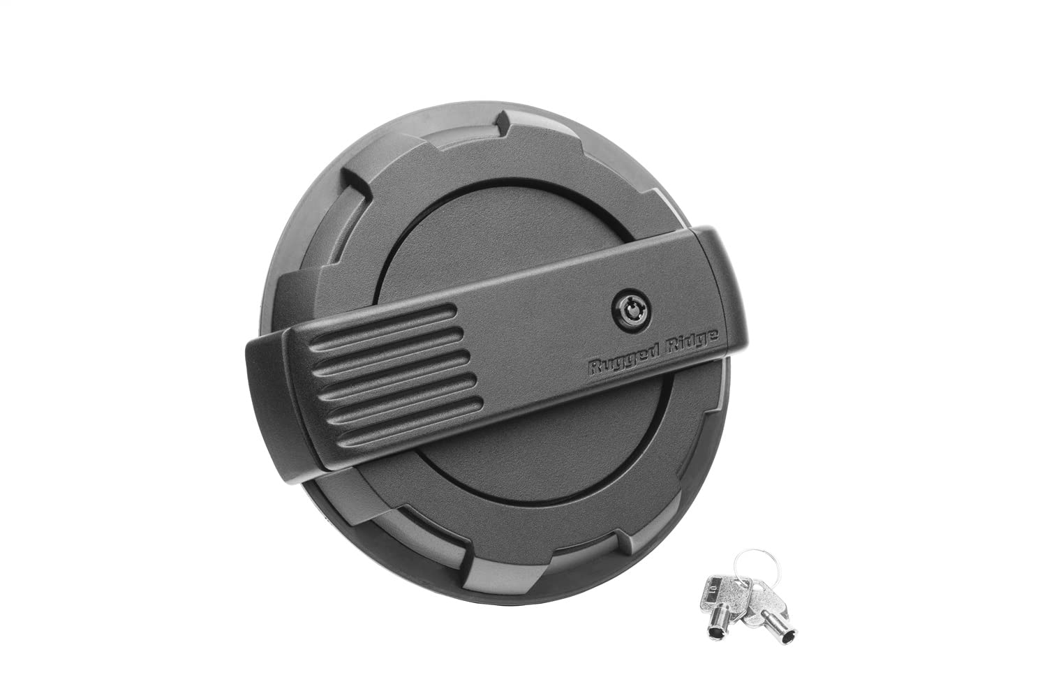 Rugged Ridge Locking Elite Fuel Door for Jeep Wrangler JL/JLU | Satin Black | 11425.17 | Fits 2018-2025 Jeep Wrangler JL/JLU