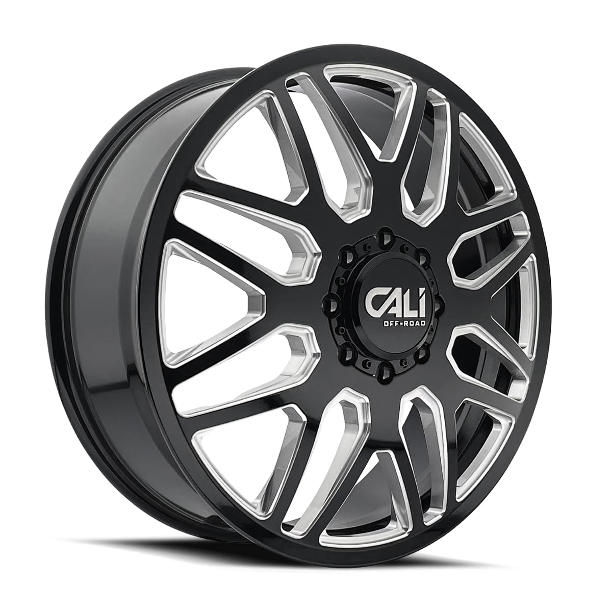 9115D INVADER DUALLY Generic Black Wheel with Milled (22 x 8.25 inches /0 x 115 mm, 0 mm Offset)