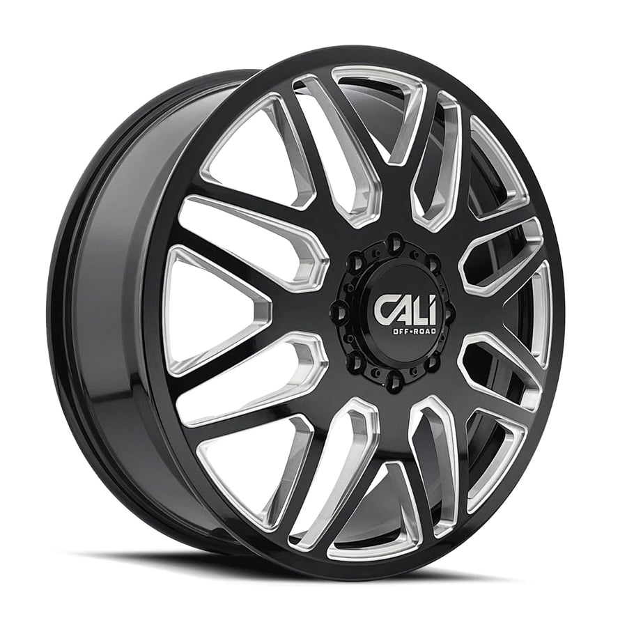 9115D INVADER DUALLY Generic Black Wheel with Milled (22 x 8.25 inches /0 x 115 mm, 0 mm Offset)