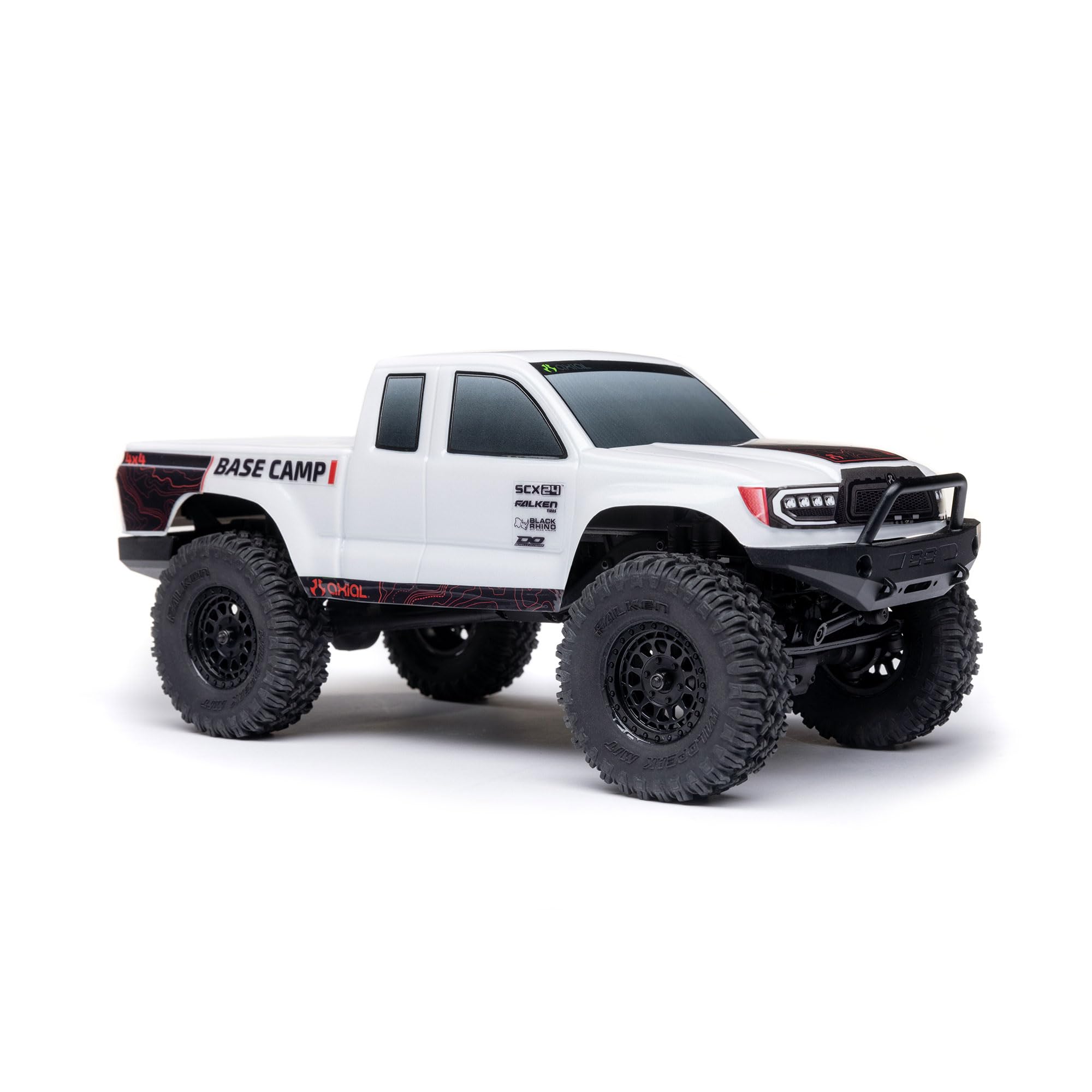 Axial 1/24 RC Truck SCX24 Base Camp 4x4 Rock Crawler Brushed RTR(Everything Needed to Run is Included) - White, AXI-1219T1