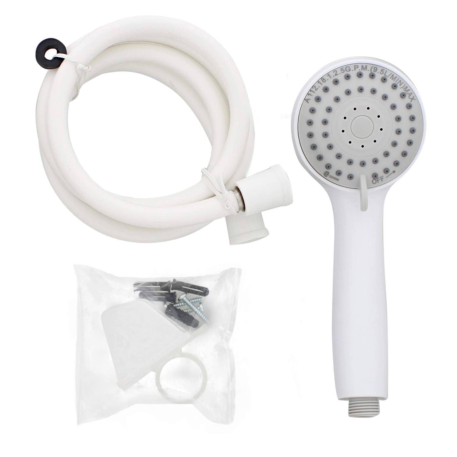 Deluxe Upgraded Empire Faucets CRD-UP-APS70W 3-Function Personal Shower Hose Kit - White