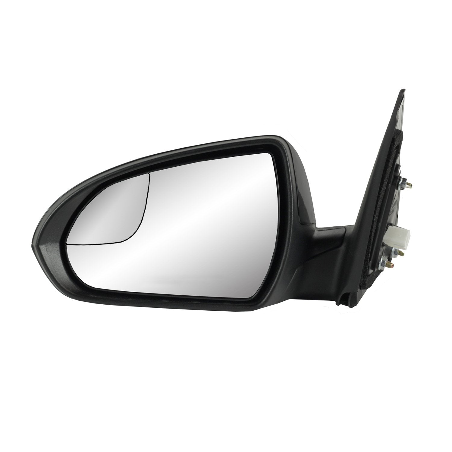 Driver Side Fit Mirror for Hyundai Elantra Sedan, US Built, Textured Black w/PTM Cover, spot Mirror, Foldaway, Heated Power