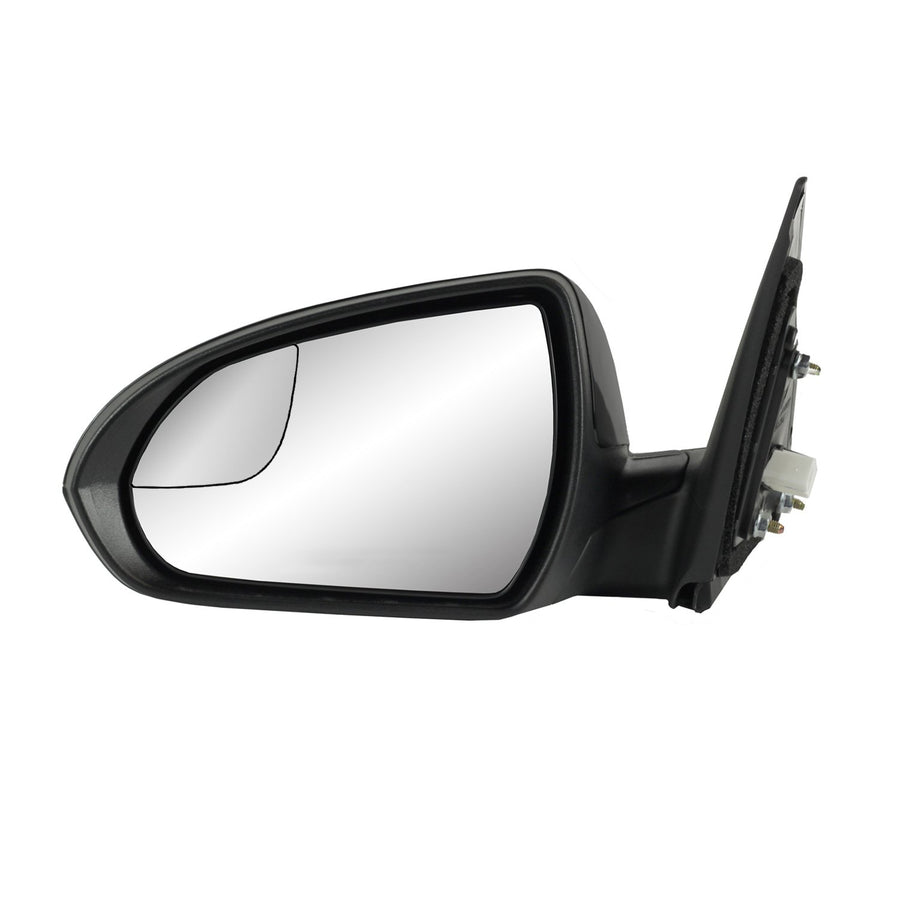 Driver Side Fit Mirror for Hyundai Elantra Sedan, US Built, Textured Black w/PTM Cover, spot Mirror, Foldaway, Heated Power