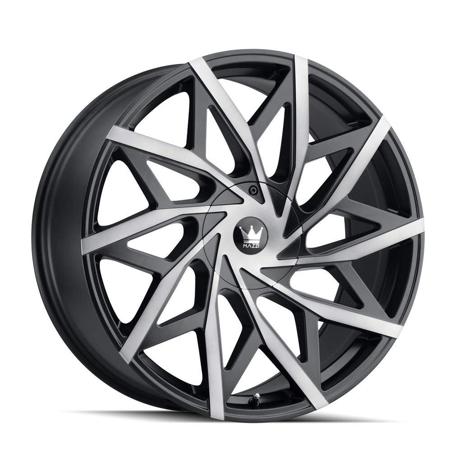 Big Easy MAZZI 372 Matte Black W/Dark Tint 22X9.5 5-127/5-139.7 18mm 87mm Wheel with Painted (0 x 9.5 inches /5 x 127 mm, 18 mm Offset)