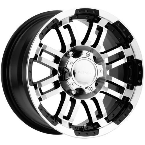 375 Warrior VIS-VOR 18" Inch 5x114.3 Wheel Rim 18x9 +18mm Black Machined