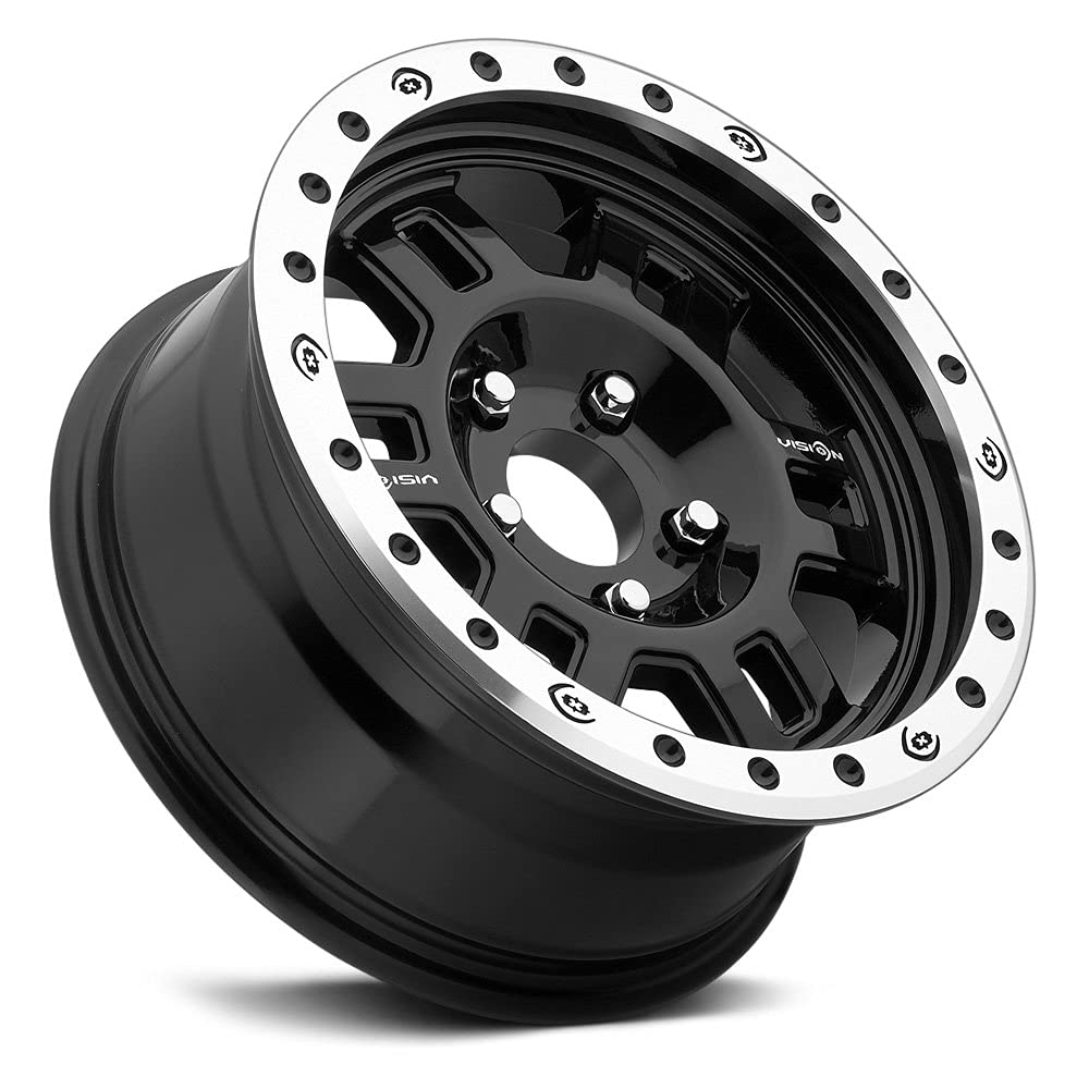 Manx Vision 398 Gloss Black Machined Lip 16X7 Wheel Rim (0 offset, 5-4.5)
