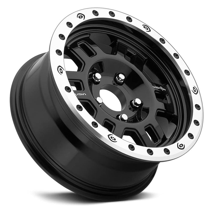 Manx Vision 398 Gloss Black Machined Lip 16X7 Wheel Rim (0 offset, 5-4.5)