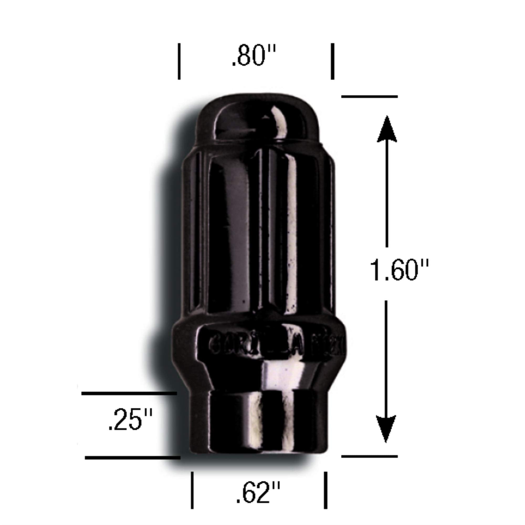 Black Gorilla Automotive 21133ETBC 12mm x 1.50 Thread Size Chrome Finish Small Diameter 5-Lug Kit, (Pack of 20)