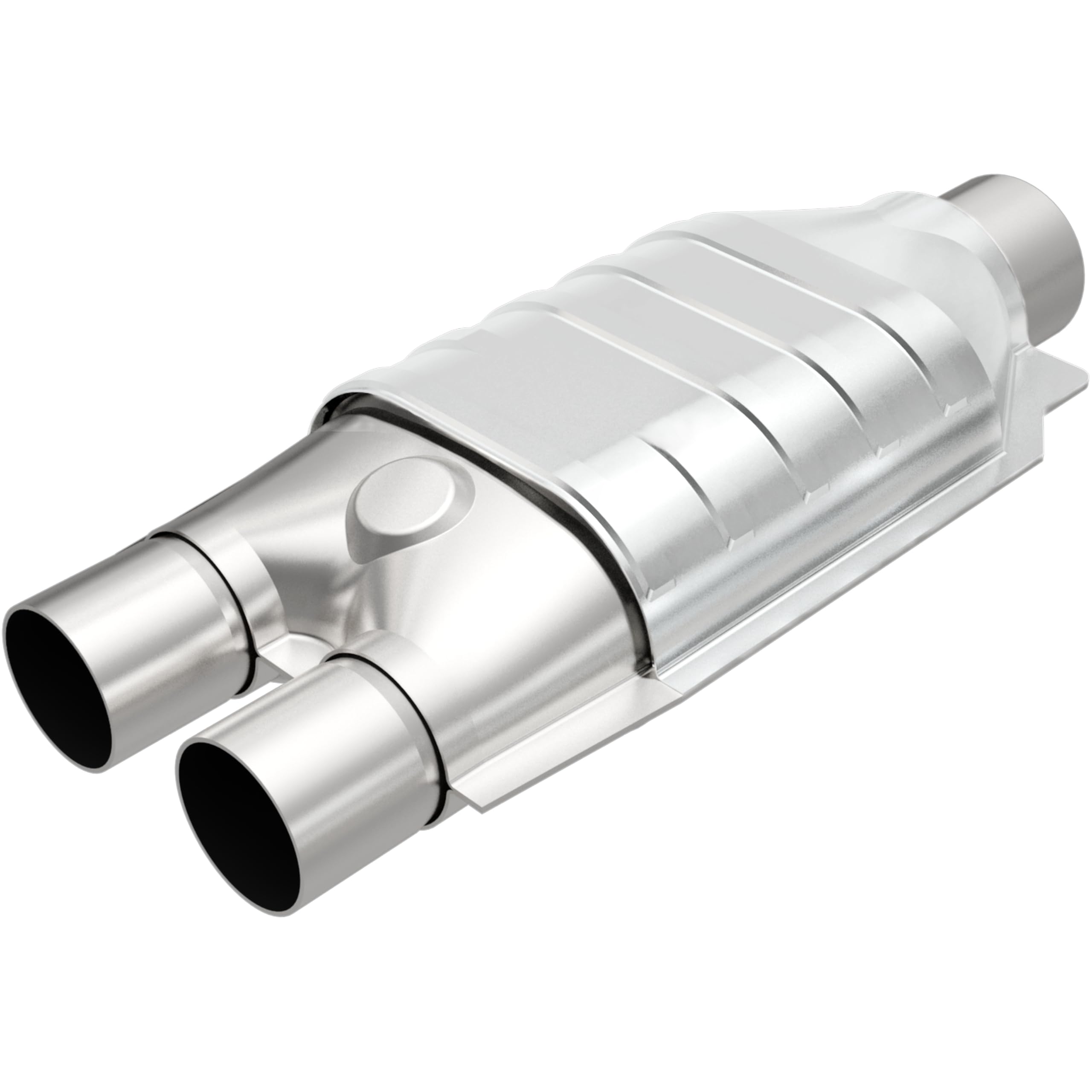 Universal MagnaFlow Catalytic Converter OEM Grade Federal/EPA Compliant 51007 - Stainless Steel 2.5in Inlet/2in Outlet Diameter, 16in Overall Length, No O2 Sensor - OEM Replacement