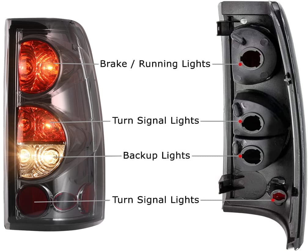 Compatible Winjet with [1999 2000 2001 2002 2003 2004 2005 2006 Chevrolet Silverado] [1999-2003 GMC Sierra] Tail lights
