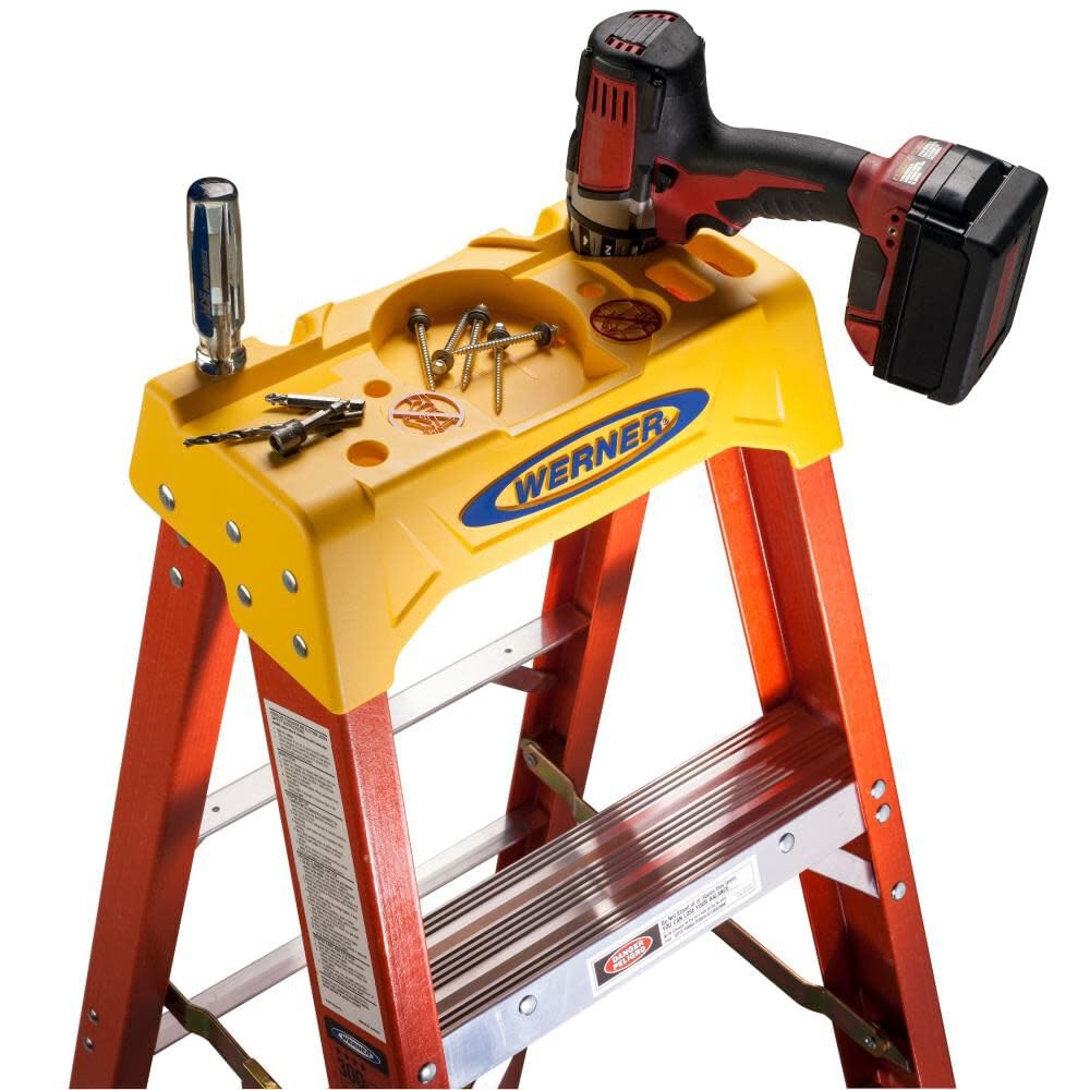 6208 Werner 300-Pound Duty Rating Type IA Fiberglass Stepladder, 8-Foot