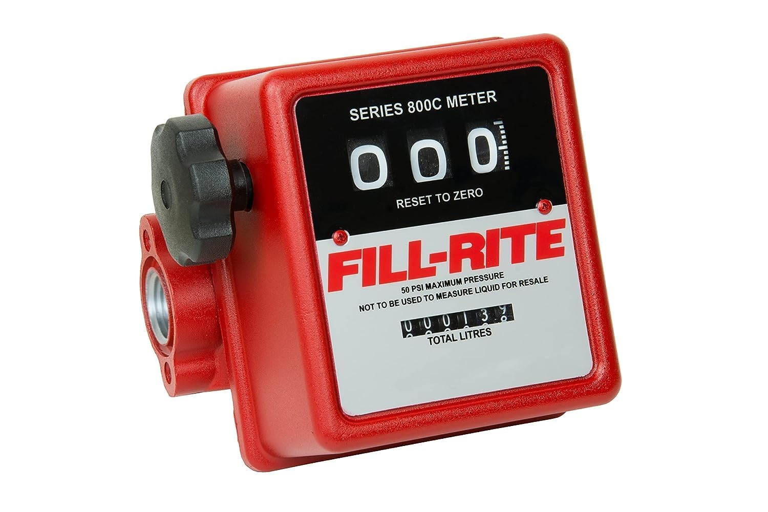 Mechanical Fill-Rite Fuel Transfer Meter 807CL – 3/4" NPT, 19–76 LPM (5–20 GPM), Nutating Disc, ±1% Accuracy, Diesel/Gasoline/Kerosene Compatible, Cast Aluminum