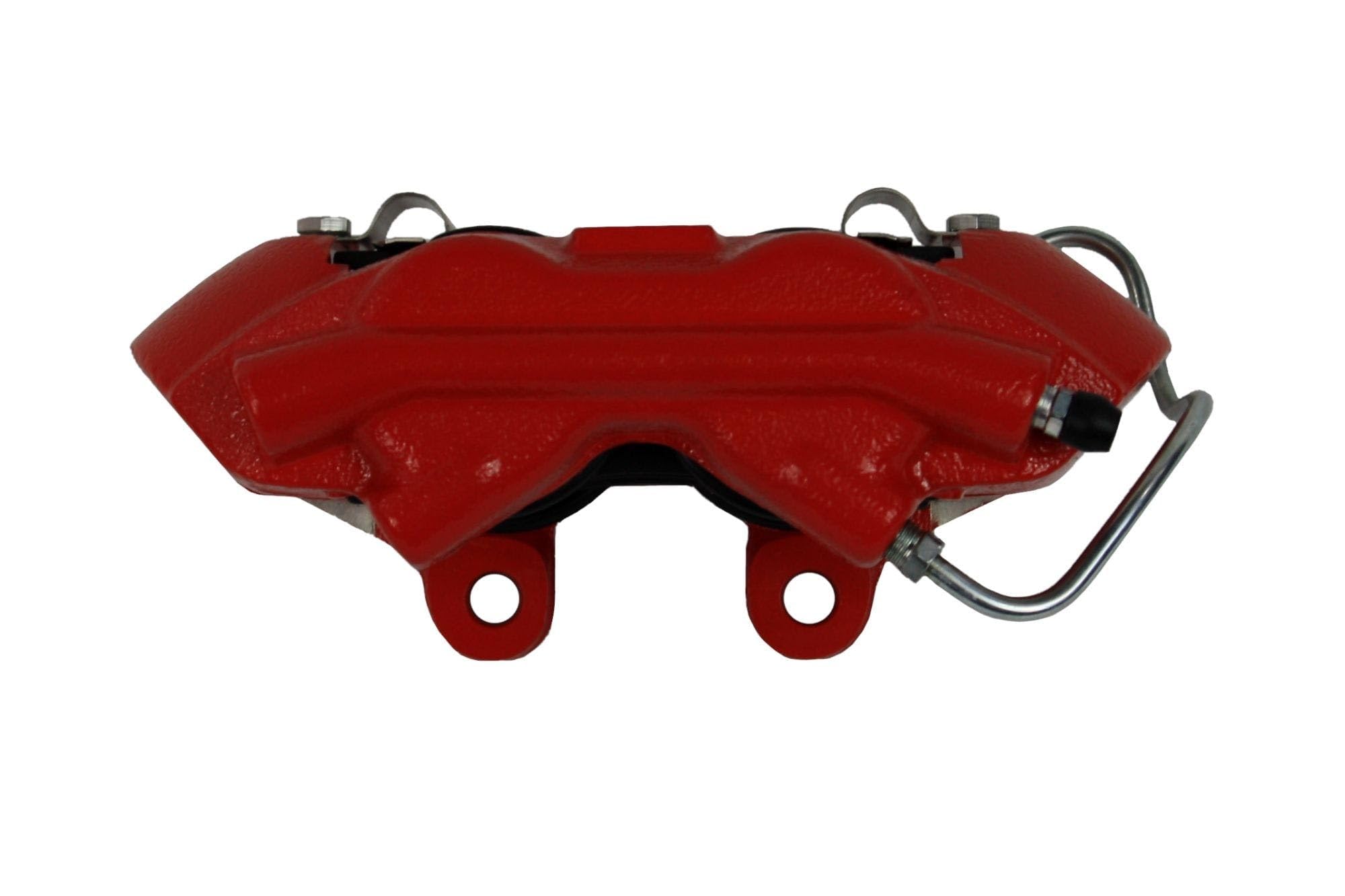 1964-1966 Ford Mustang Front Manual Disc Brake Conversion Kit with MaxGrip XDS Rotors and Red Calipers