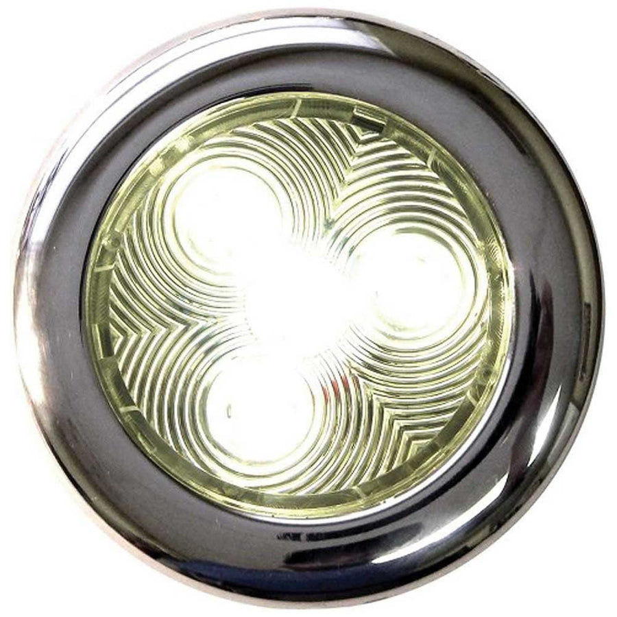LED-51831-DP TH Marine Puck Light, 4-Inch, Stainless Steel/Warm White