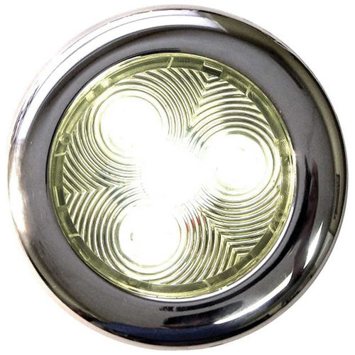LED-51831-DP TH Marine Puck Light, 4-Inch, Stainless Steel/Warm White