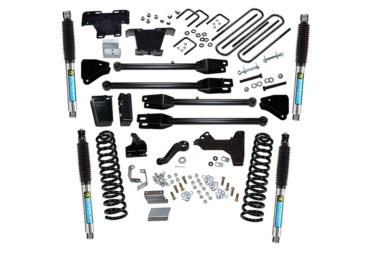 SUPERLIFT REALTRUCK SUSPENSION 6" Lift Kit for Superduty | Complete Lift Kit with Front & Rear Bilstein 5100 Series Shocks & 4-Link Arms | K237B | Fits 2011-2016 Ford F-250 / F-350 Powerstroke Diesel