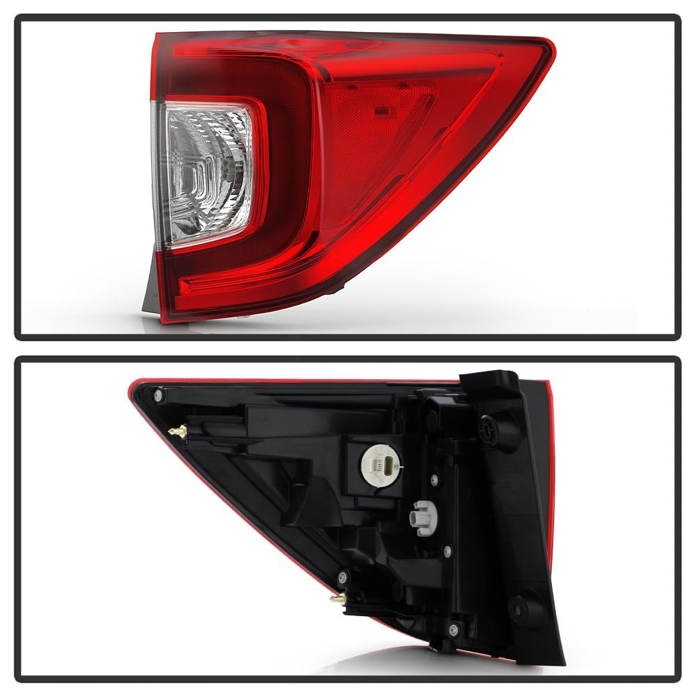 Honda Pilot Spyder (OE) 19-22 (Fit LX EX EX-L Elite SE Touring) Red/Clear Passenger Side Tail Light - OE Right