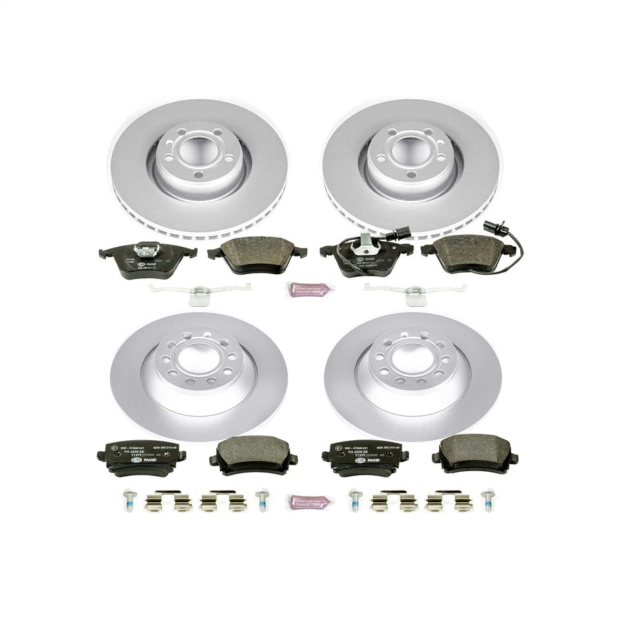 Power Stop ESK4066 Euro-Stop Front & Rear Brake Kit For Audi A6 2006-2011, Audi A6 Quattro 2005-2008 [Model Specific]