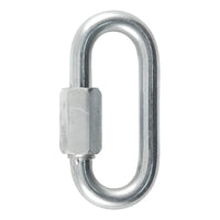 CURT Threaded Quick Link 82901 Trailer Safety Chain Hook Carabiner Clip, 5/16-Inch Diameter, 1760 lbs Break Strength, CLEAR ZINC