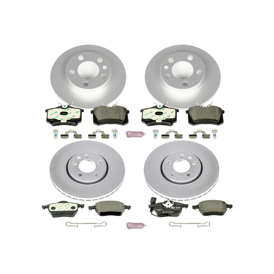 Power Stop ESK899 Euro-Stop Front & Rear Brake Kit Volkswagen For Volkswagen Beetle 1999-2010, Volkswagen Golf 1999-2006, Volkswagen Jetta 1999-2005 [Model Specific]