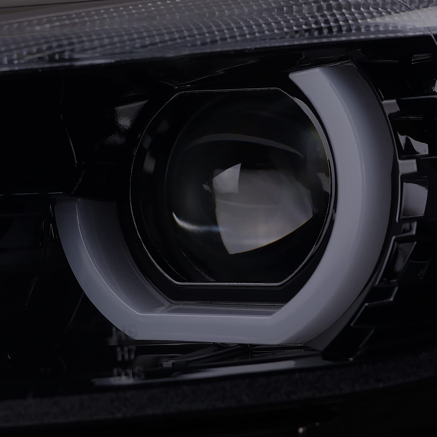Dual U-Bar Projector Headlights 2012-2015 F30 3 Series Sedan w/ LED Turn Signal Lights (Chrome Housing/Smoked Lens)