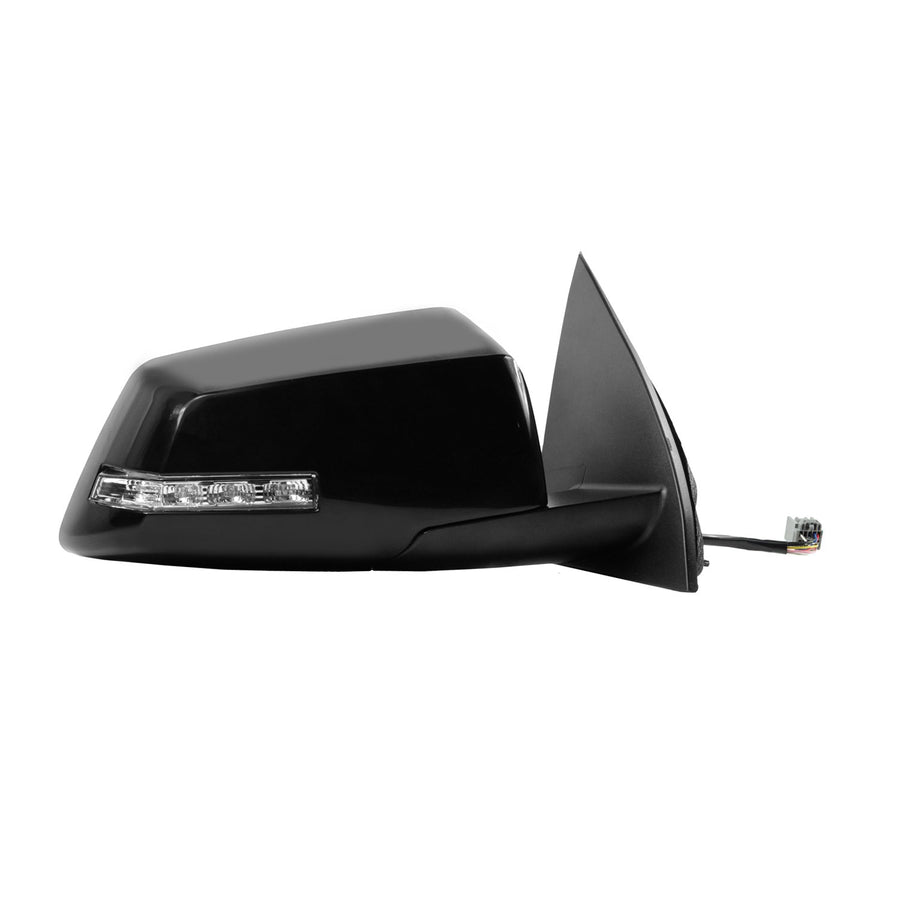 Fit System Mirror Passenger Side for Chevrolet Traverse, GMC Acadia, Textured Black w/PTM Cover, w/Turn Signal, Integrated spot Mirror, Foldaway, w/o Memory, w/o auto dimming, Heated Power