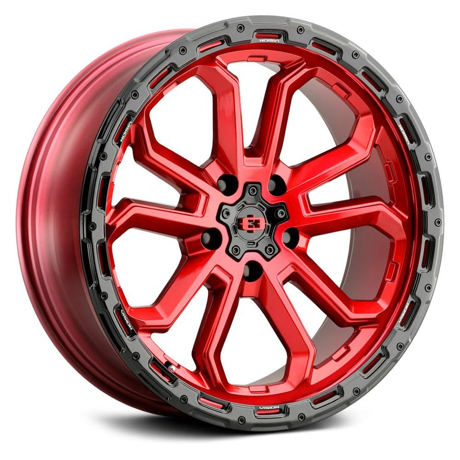 405 Vision Korupt 18x9 5x5.5" +12mm Red Wheel Rim 18" Inch