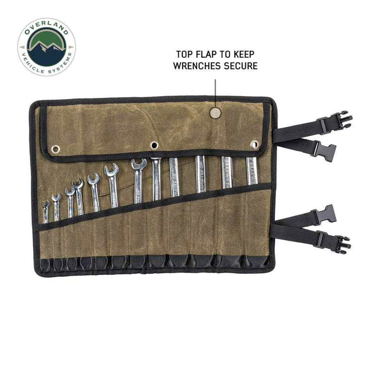 Wrench Tool Roll Overland Vehicle Systems #16 Waxed Canvas Storage Bags