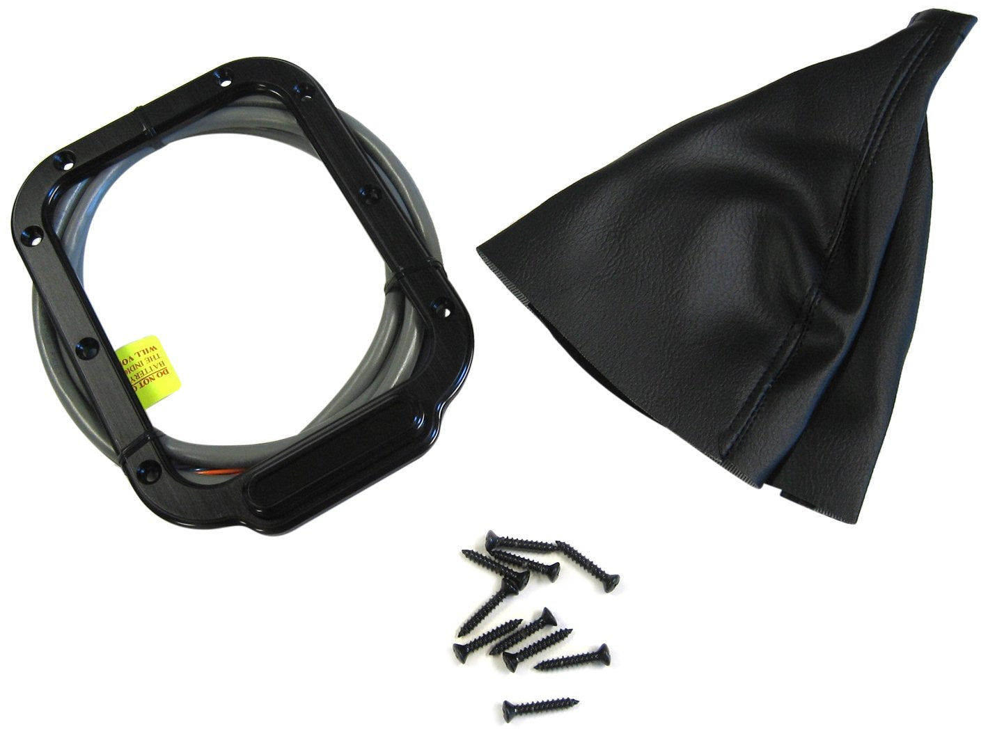 Black Horizontal Rectangular LED Boot Indicator Lokar XCINB-1767 with Boot for Ford AOD Transmission