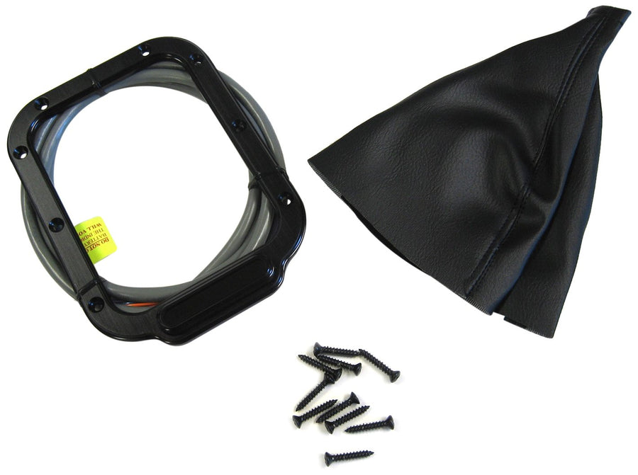 Black Horizontal Rectangular LED Boot Indicator Lokar XCINB-1767 with Boot for Ford AOD Transmission