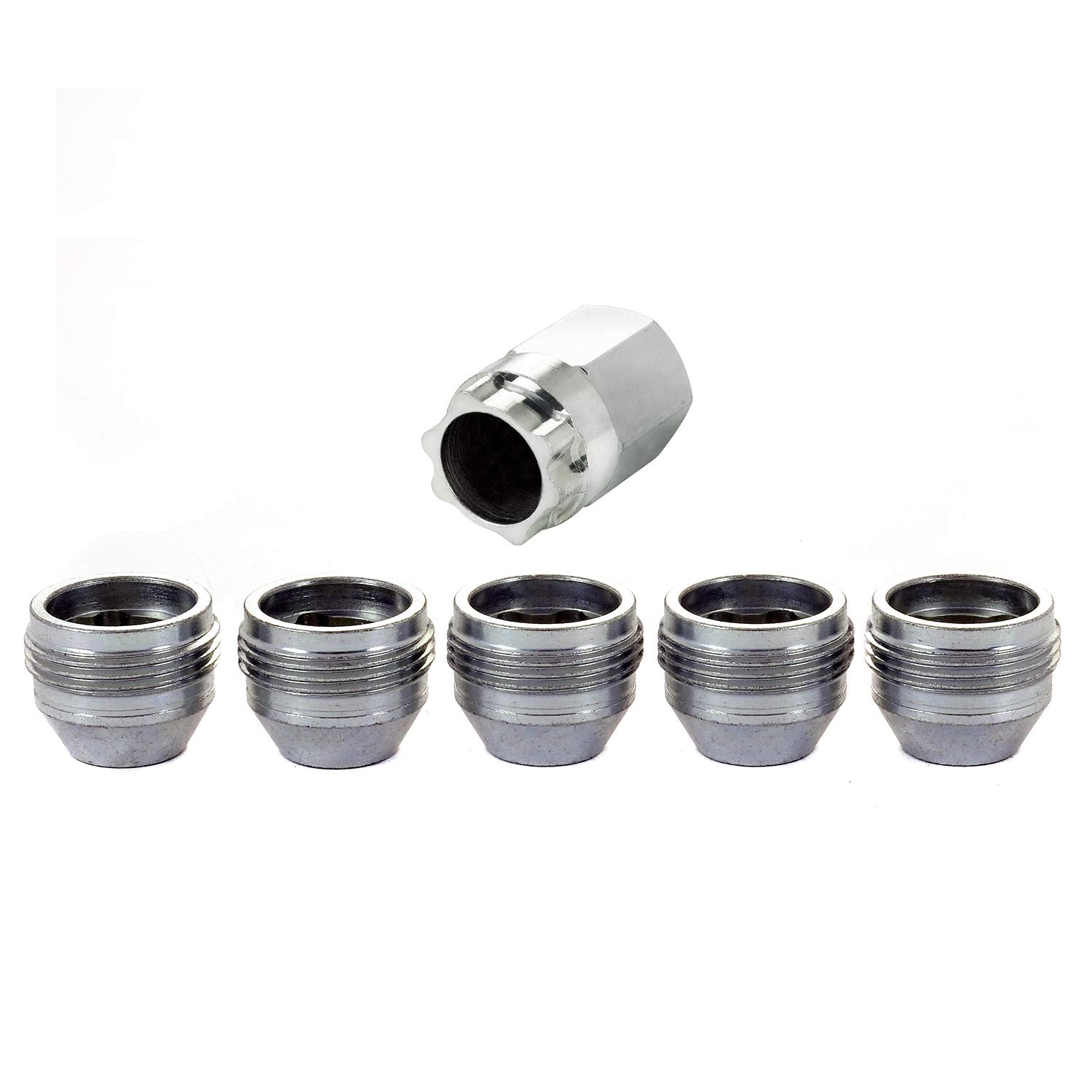 Cone Seat McGard 24519 - Under Hub Cap Wheel Locks (M14 x 1.5 Thread Size) - Set of 5 2003-2009 Hummer H2, 5 Locks / 1 Key