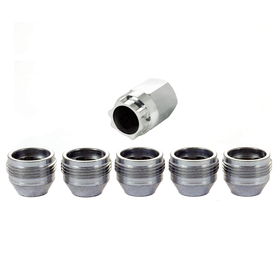 Cone Seat McGard 24519 - Under Hub Cap Wheel Locks (M14 x 1.5 Thread Size) - Set of 5 2003-2009 Hummer H2, 5 Locks / 1 Key