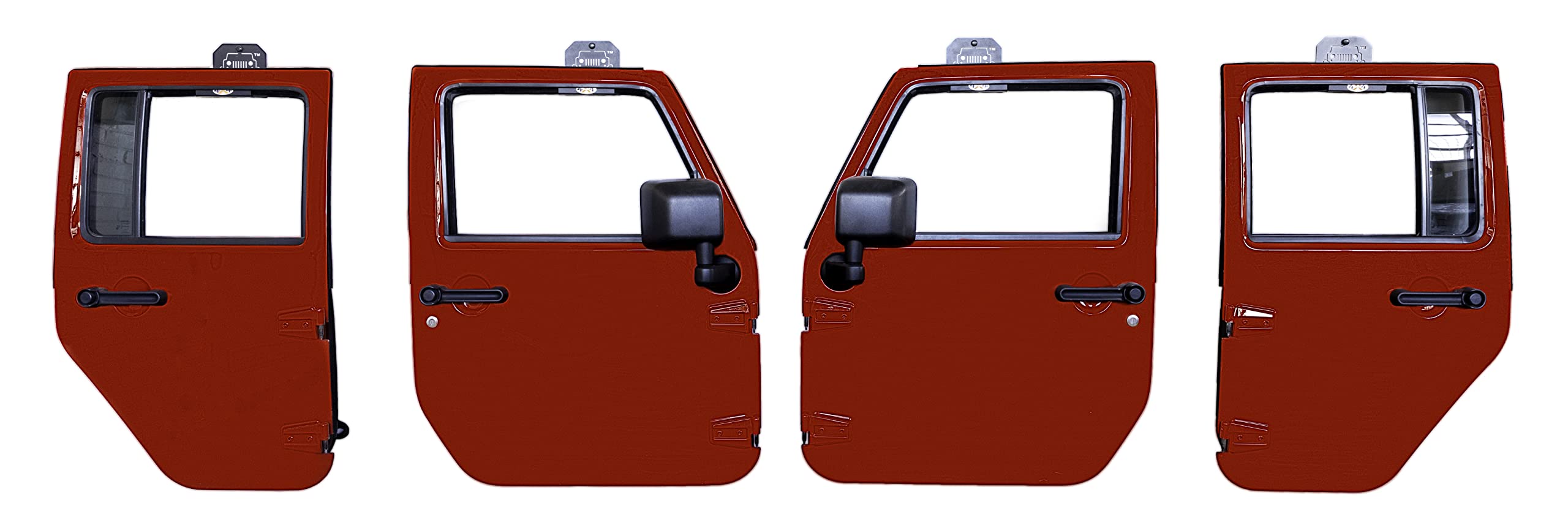 Garage Wall EZ4x4 Wrangler Door Storage Hangers, Heavy Duty Metal Storage Holder Bracket Compatible with TJ JK JKU JL JLU JT - 4 Pack Designed in USA