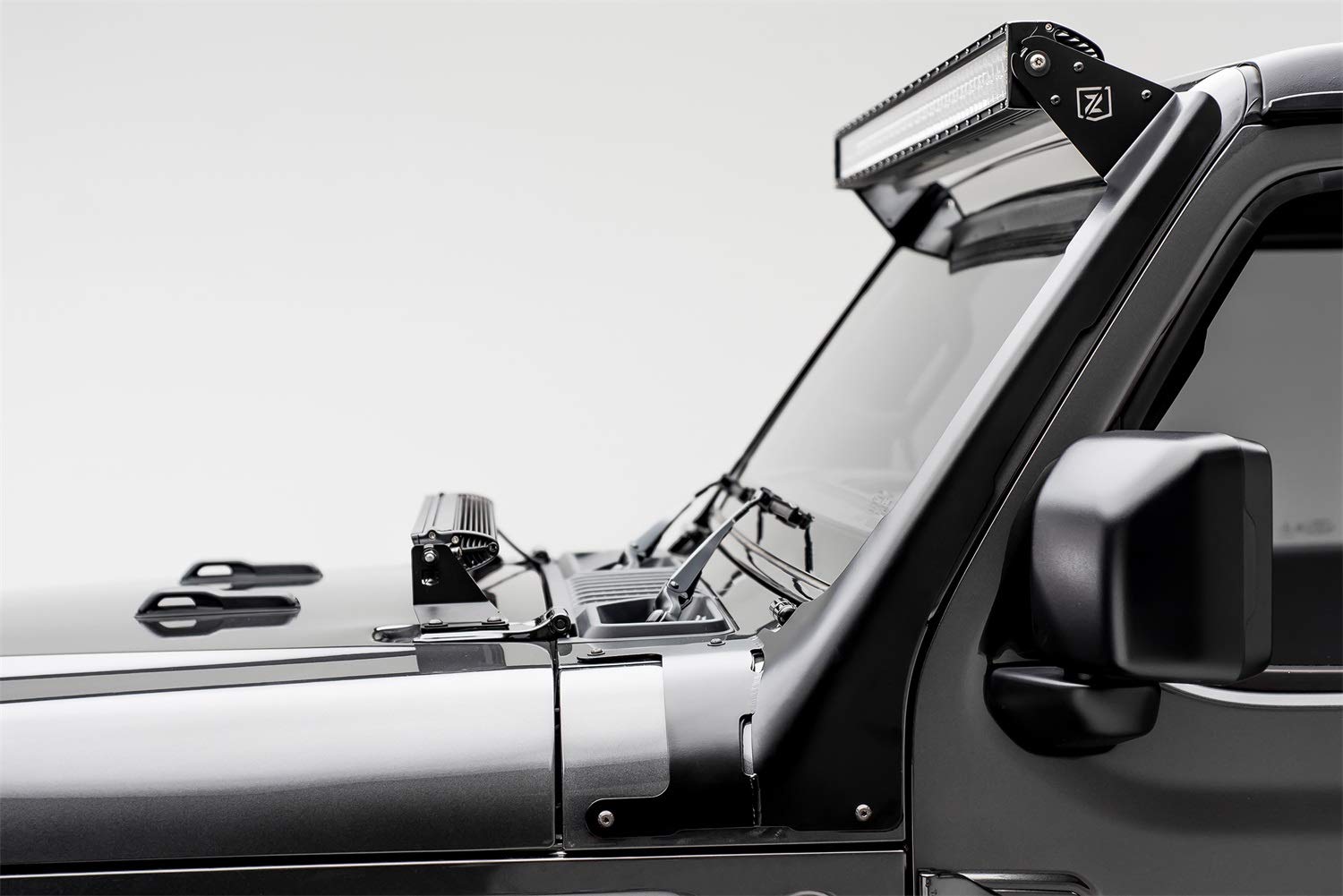 Jeep JL, Gladiator T-REX Front Roof LED Kit with (1) 50 Inch LED Straight Double Row Light Bar - PN #Z374831-KIT