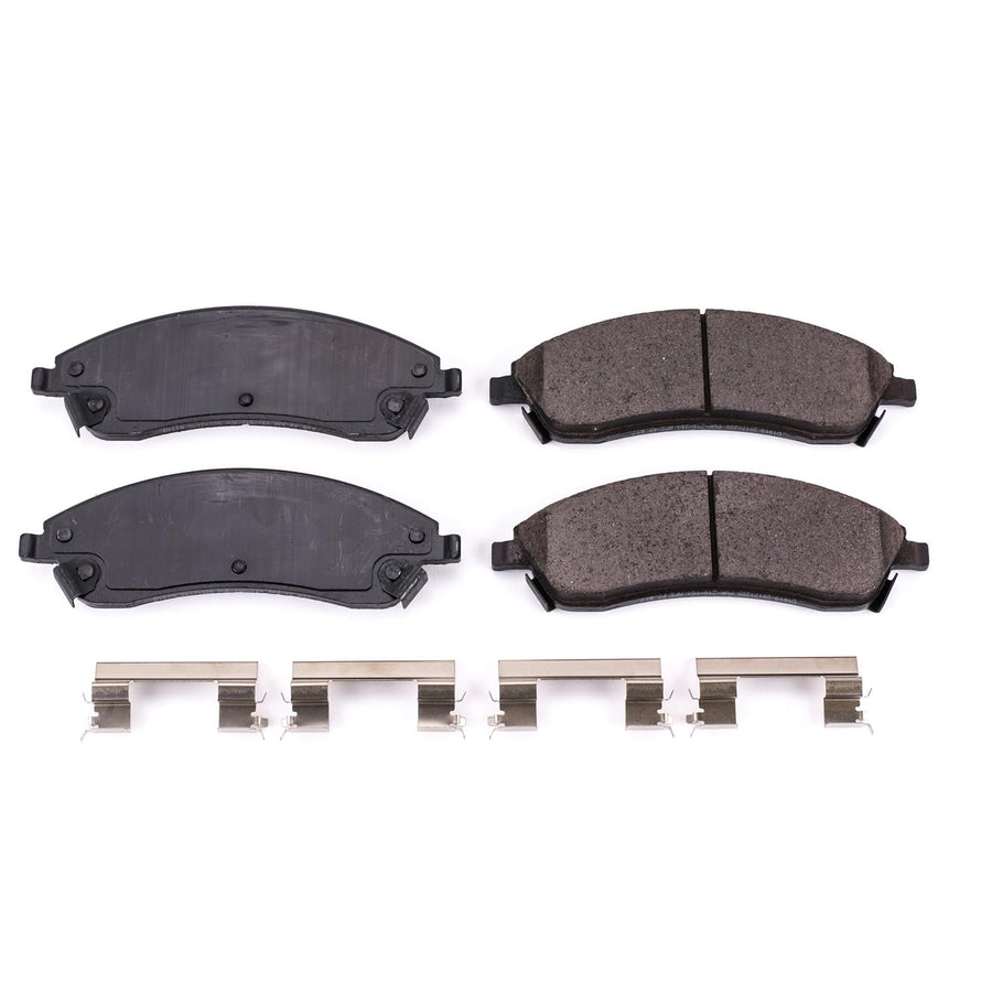 Power Stop Brake Kit Front For Cadillac CTS 2006-07 |SRX 2004-09 |STS 2005-08 |Pontiac Bonneville 2004-05 - Ceramic Brake Pads With Installation Hardware, 17-1019