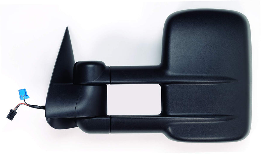K Source Extendable Passenger Side Towing Mirror For 2003 – 2007 Escalade, Avalanche, Suburban, Tahoe, Yukon, Silverado, Sierra, Silverado/Sierra Classic. Textured Black, Power Heated, LED Arrow Signal, Dual Lens, Foldaway