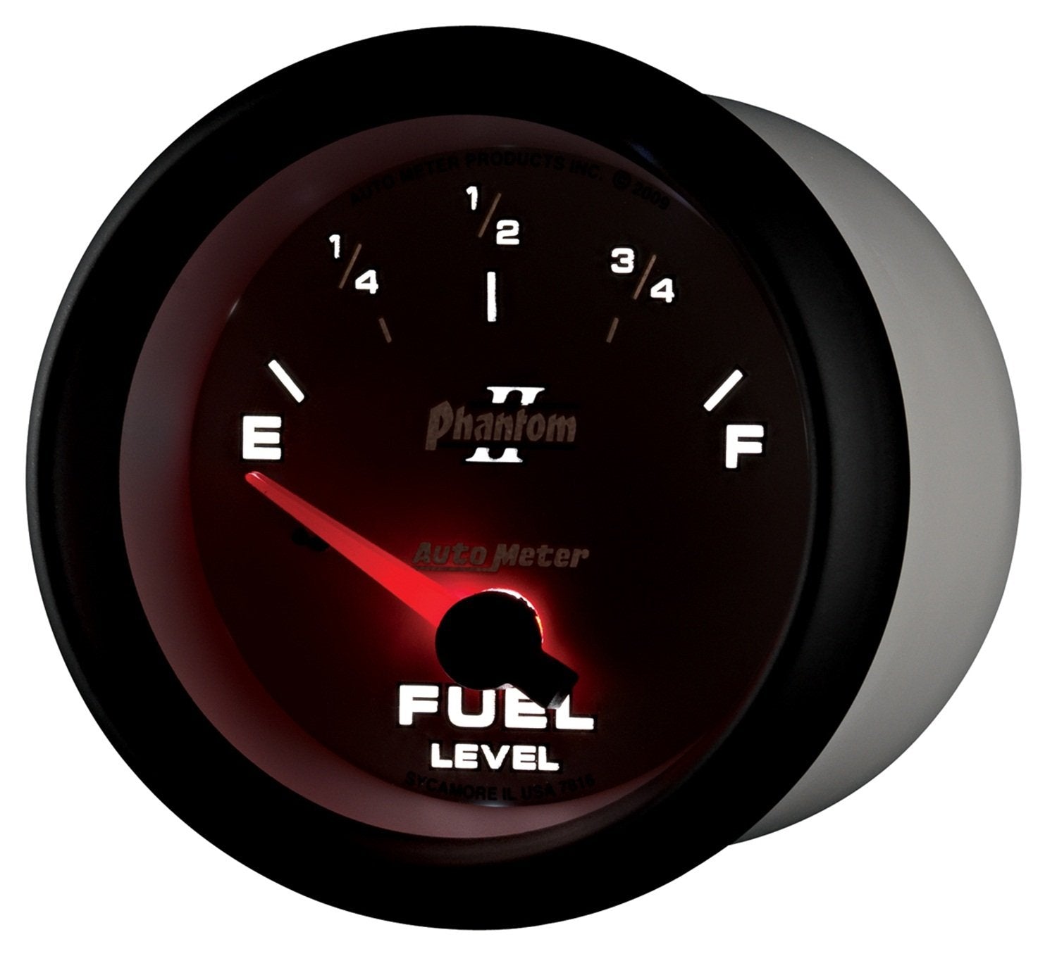 Auto Meter Phantom II 2-5/8" Empty 240 Ohm/Full 33 Ohm Fuel Level Gauge 7816